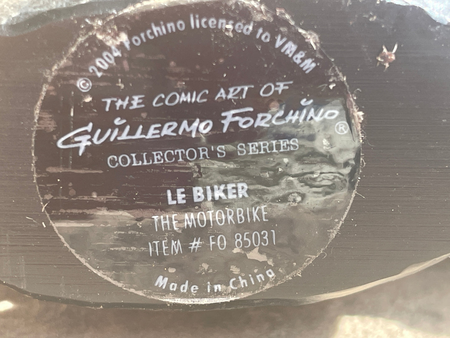 Guillermo Forchino “The Motorbike” Sculpture – Comic Art Figurine – 1980s Design – 25cm Long – Excellent Condition