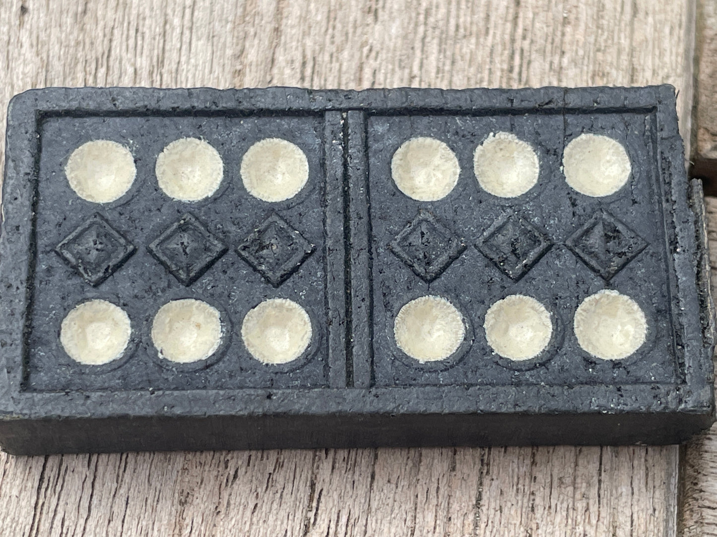 Vintage Spears Games Domino Set – Ships Design on Rear – Classic Wooden Dominoes – Retro Game Set