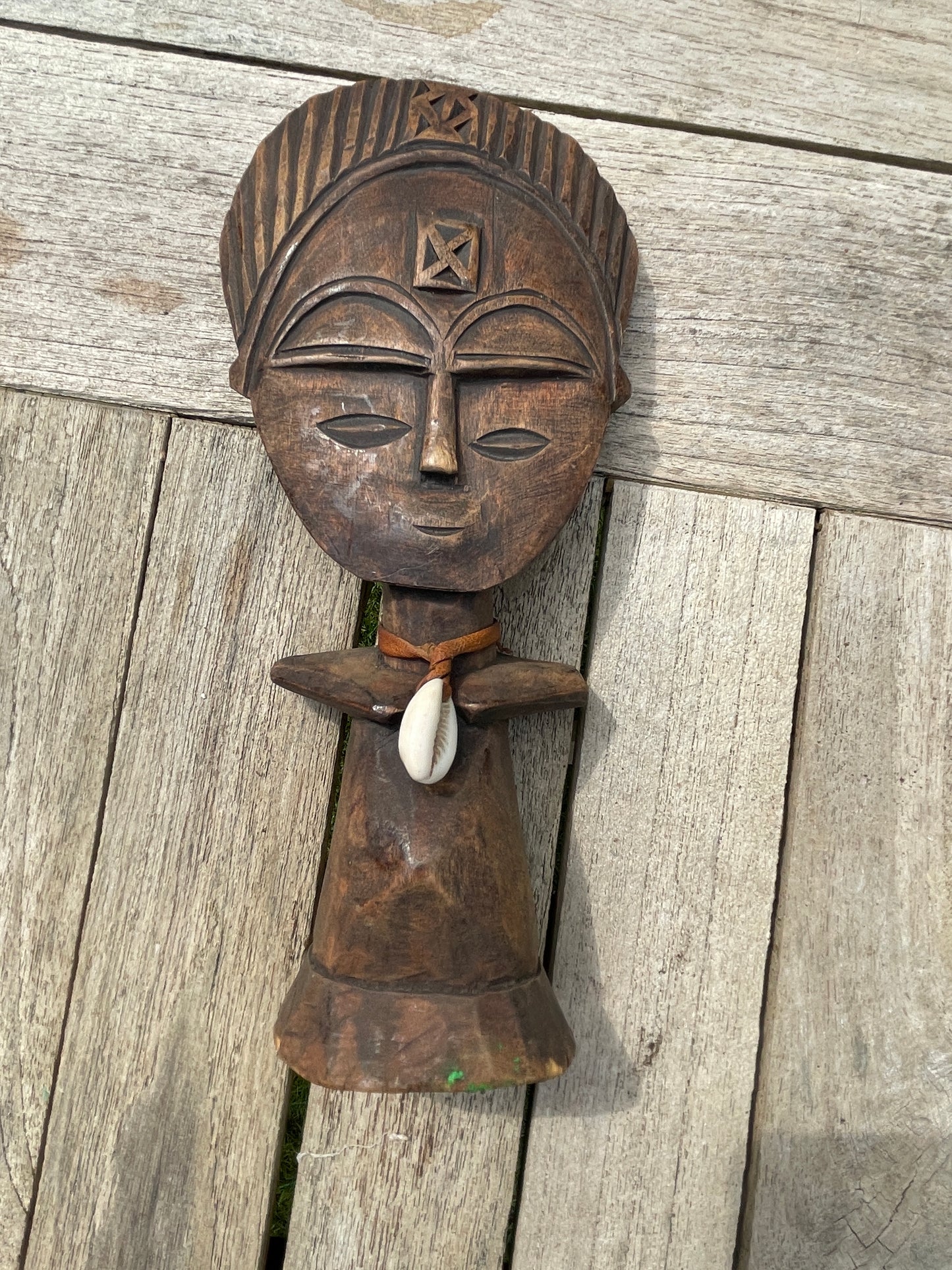 Vintage Akua'ba Fertility Figure – Ashanti Ghana – Hand Carved Tribal Art – African Wooden Statue