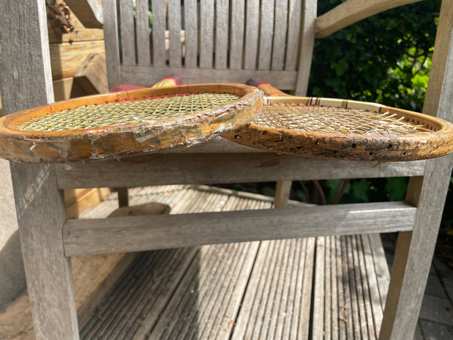 2 Vintage Wooden Tennis Rackets – Dunlop Maxply & Slazenger Demon – Collectible Display Pair
