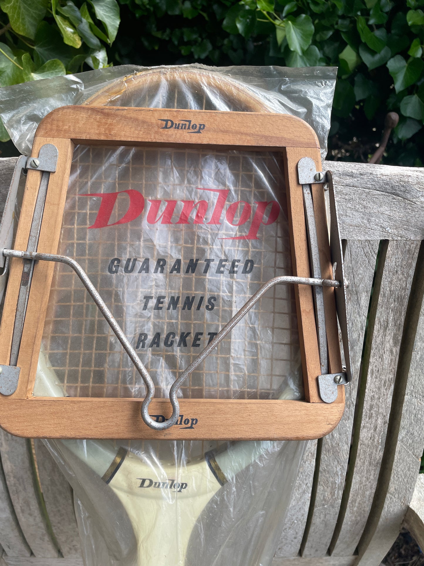 Vintage Dunlop White Flash Tennis Racket – Light/Medium – Original Grip, Strings, clamp and Bag