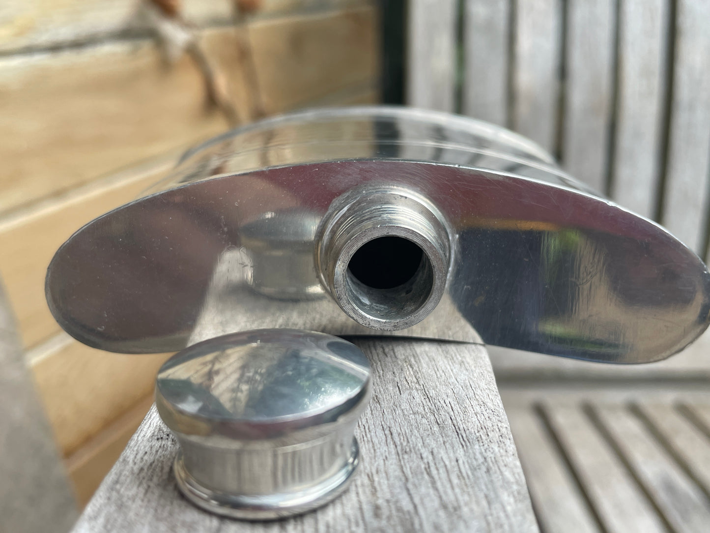 Vintage Selwin Pewter Hip Flask – English Pewter – Curved Pocket Flask – 9.5cm Tall – Made in England