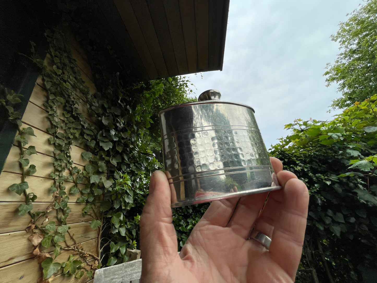 Vintage Selwin Pewter Hip Flask – English Pewter – Curved Pocket Flask – 9.5cm Tall – Made in England
