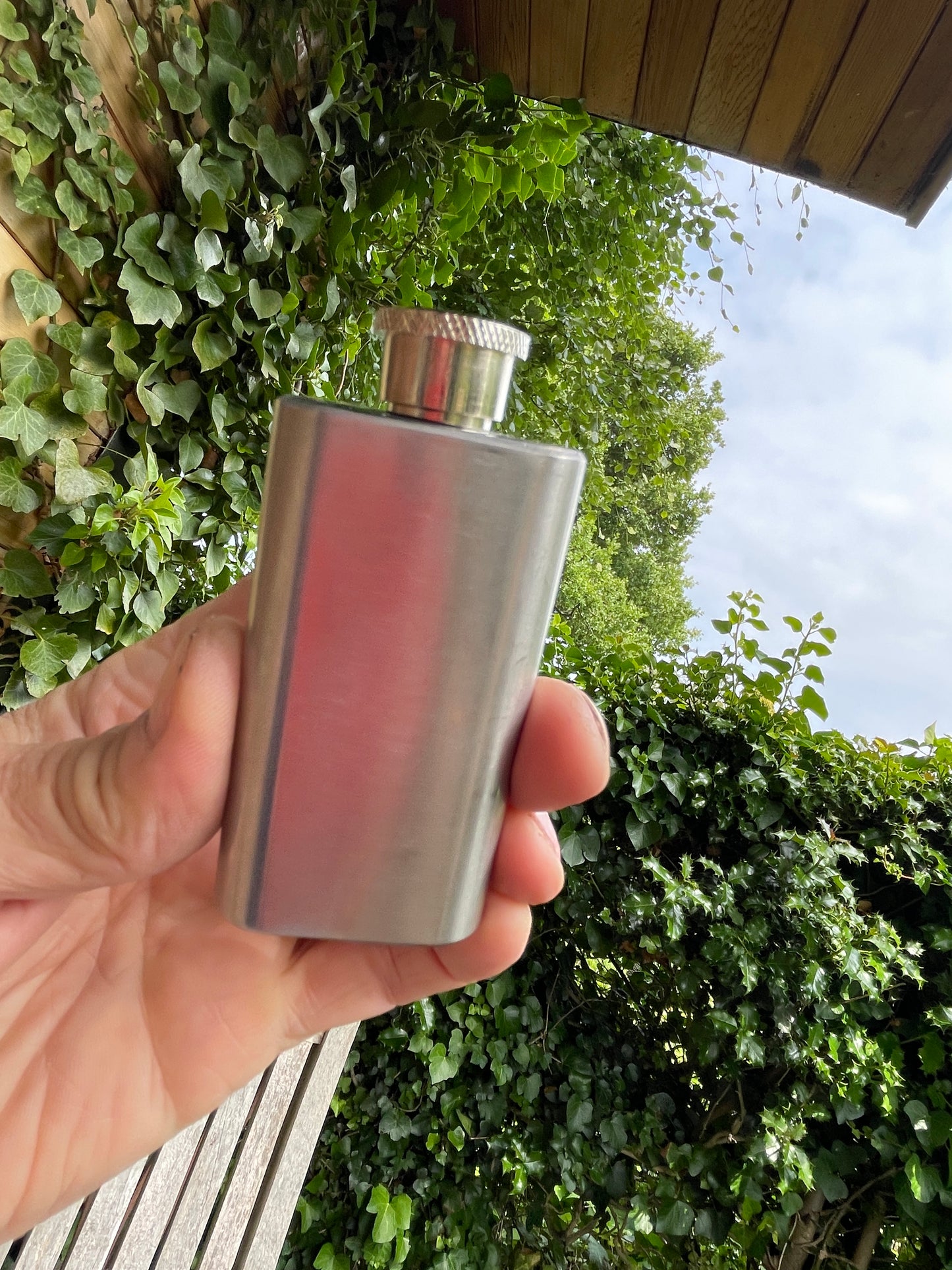 Set of 3 Mini Hip Flasks – Stainless Steel & Patterned – 1.7oz Travel Flasks – Retro Barware