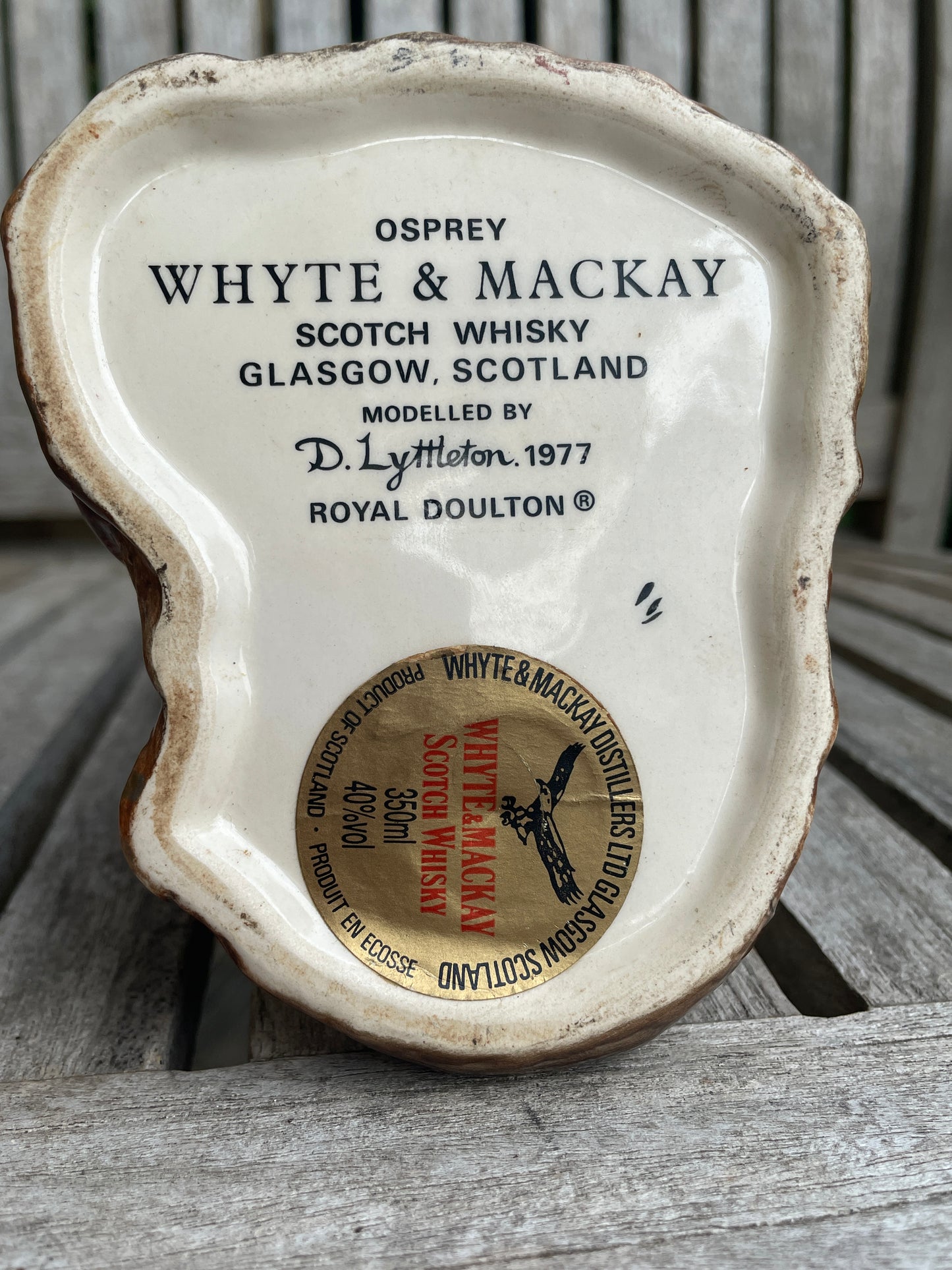 Vintage 1977 Whyte & Mackay Osprey Whisky Decanter by Royal Doulton – Modelled by D. Lyttleton