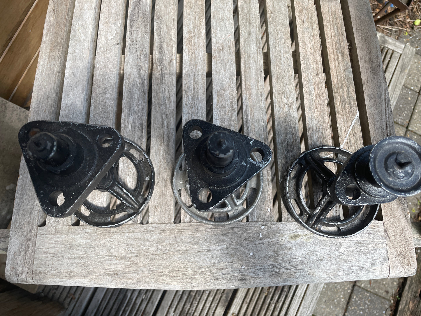 Industrial Metal Wheel Candle Holders – Set of 3 Rustic Valve Handle Candlesticks (set 1) – Upcycled Factory Style Home Decor