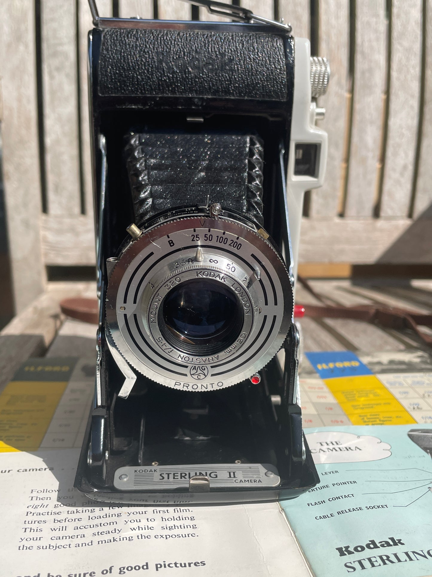 Vintage Kodak Sterling II Folding Camera – 1950s Medium Format with Case & Manuals