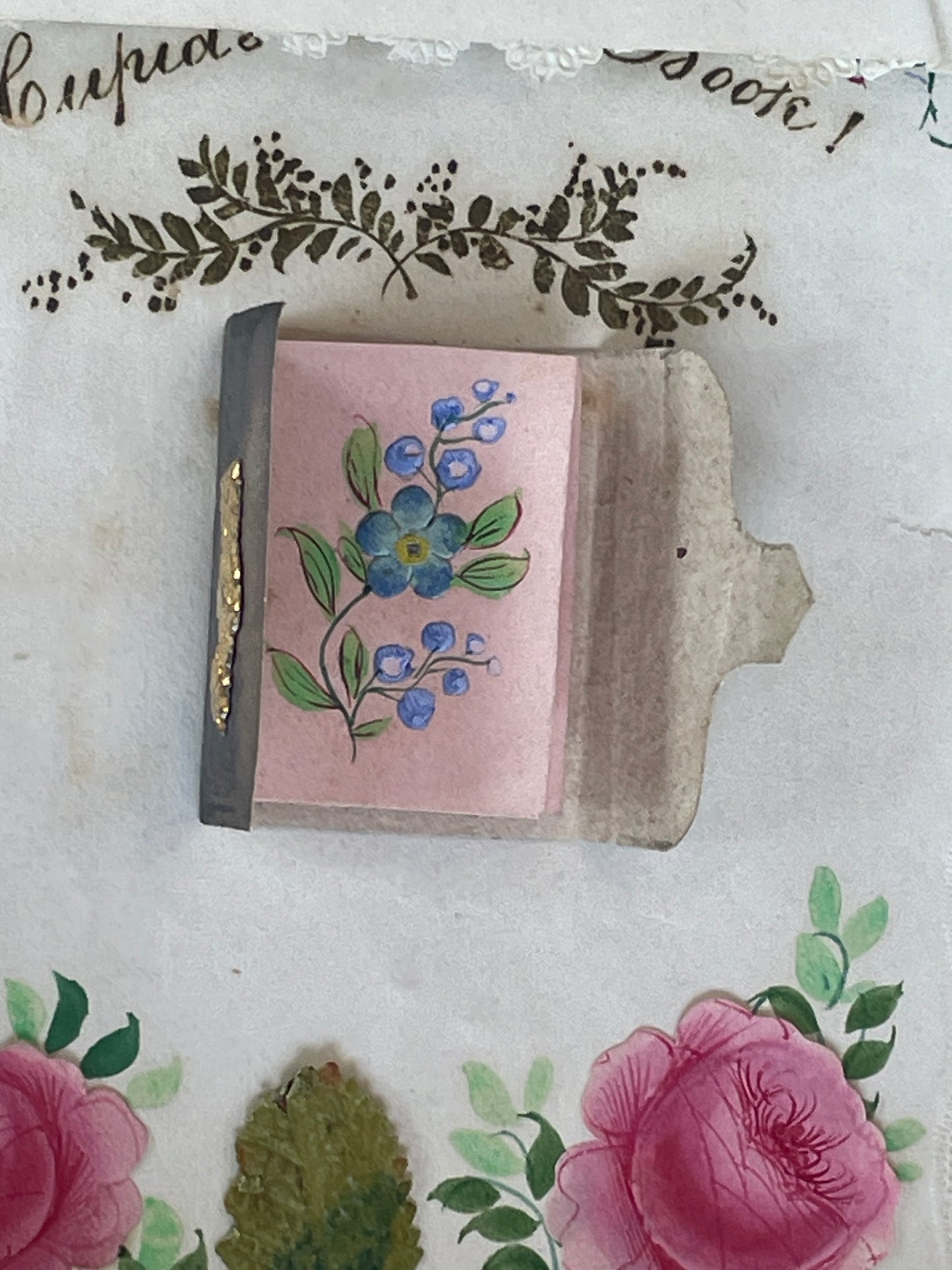 Antique 1851 Valentine Letter with Penny Red Stamp & Cupid’s Pocket Book – Victorian Love Token