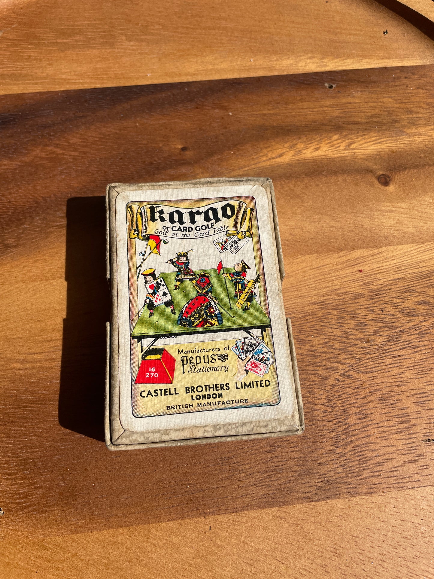 Vintage 1930s Kargo Card Golf Game by Castell Brothers Ltd, Made in England