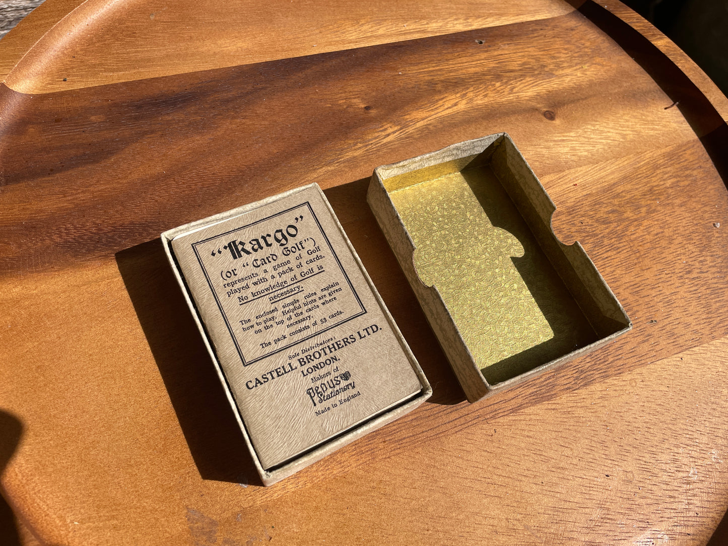 Vintage 1930s Kargo Card Golf Game by Castell Brothers Ltd, Made in England