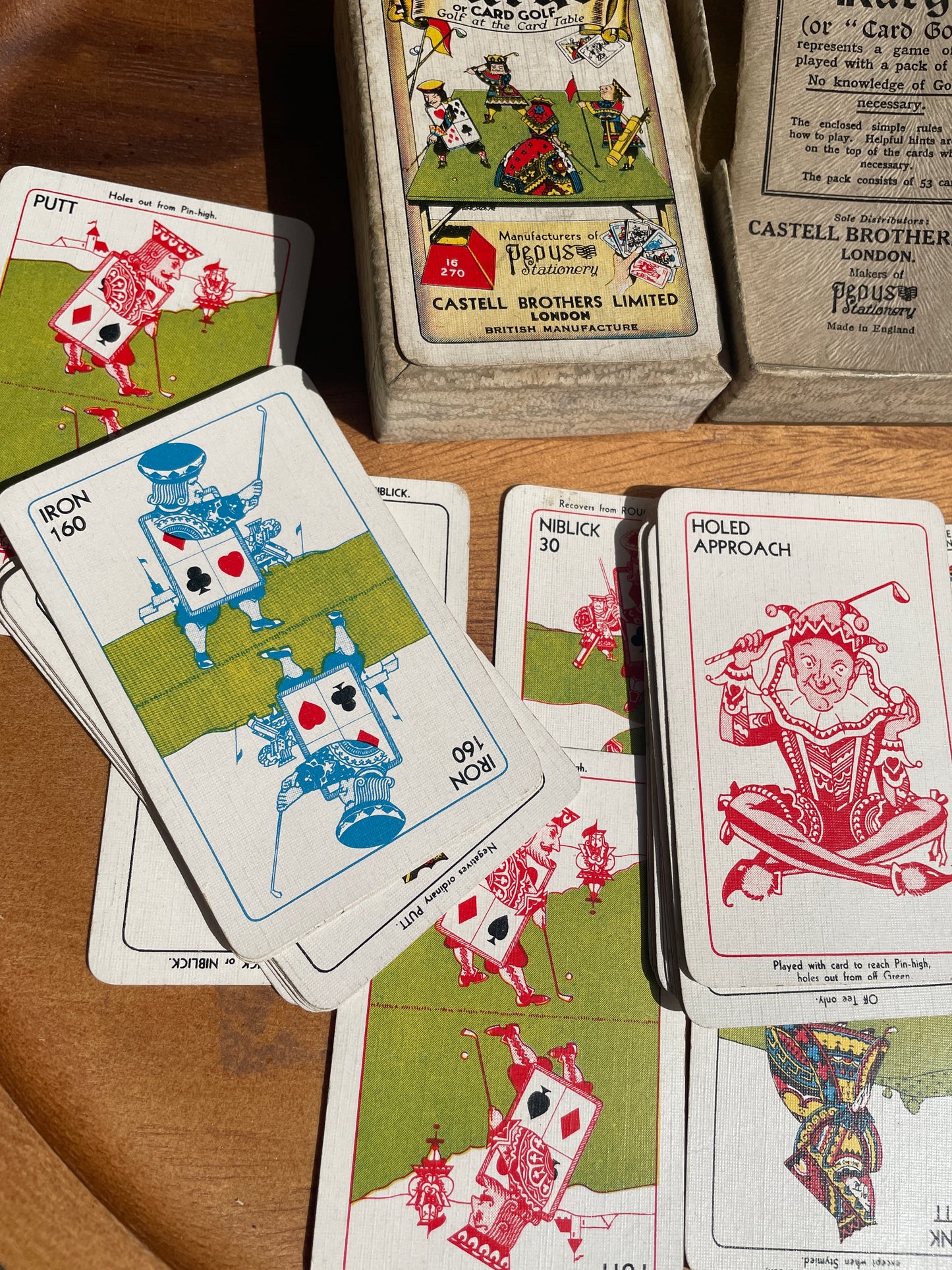 Vintage 1930s Kargo Card Golf Game by Castell Brothers Ltd, Made in England