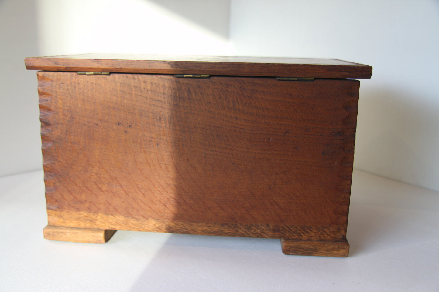 Gothic style oak jewellery box
