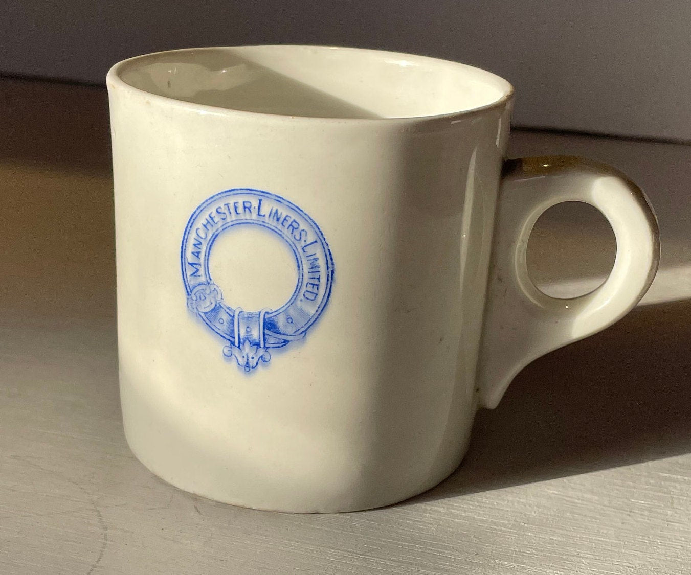 A Shipping Interest 'Manchester Liners Limited' Mug Made by The Very High End Dunn Bennet & co Ltd Burslem England