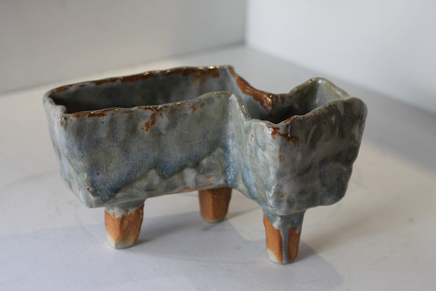 A 100% Unique Japanese Abstract Studio Pottery Slip Dish