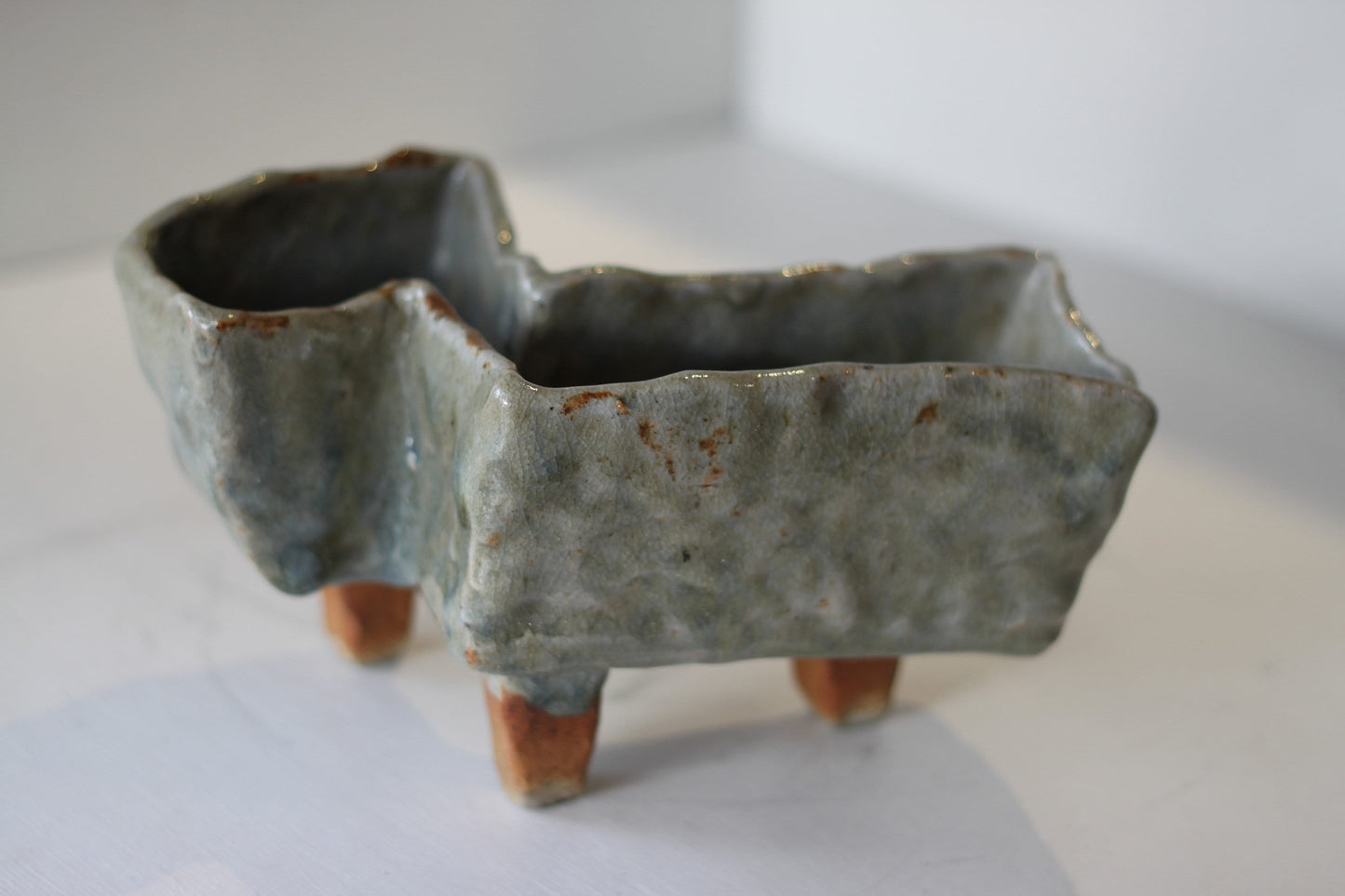 A 100% Unique Japanese Abstract Studio Pottery Slip Dish