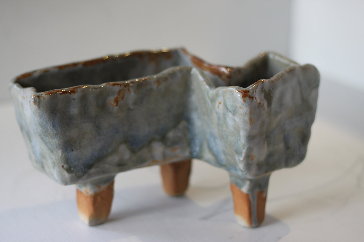 A 100% Unique Japanese Abstract Studio Pottery Slip Dish