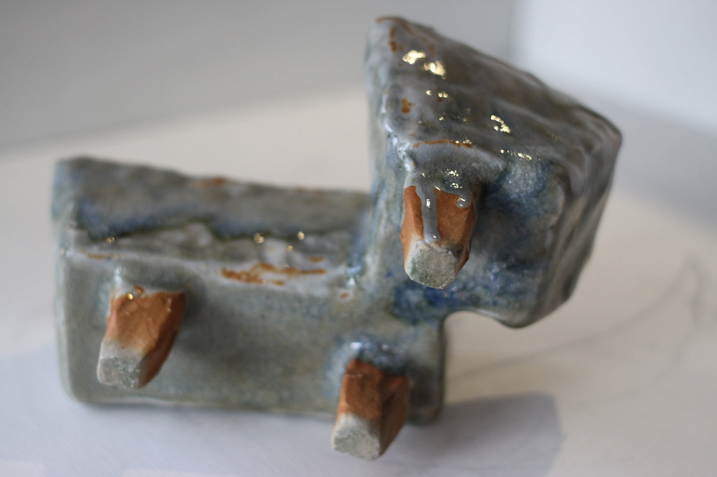 A 100% Unique Japanese Abstract Studio Pottery Slip Dish