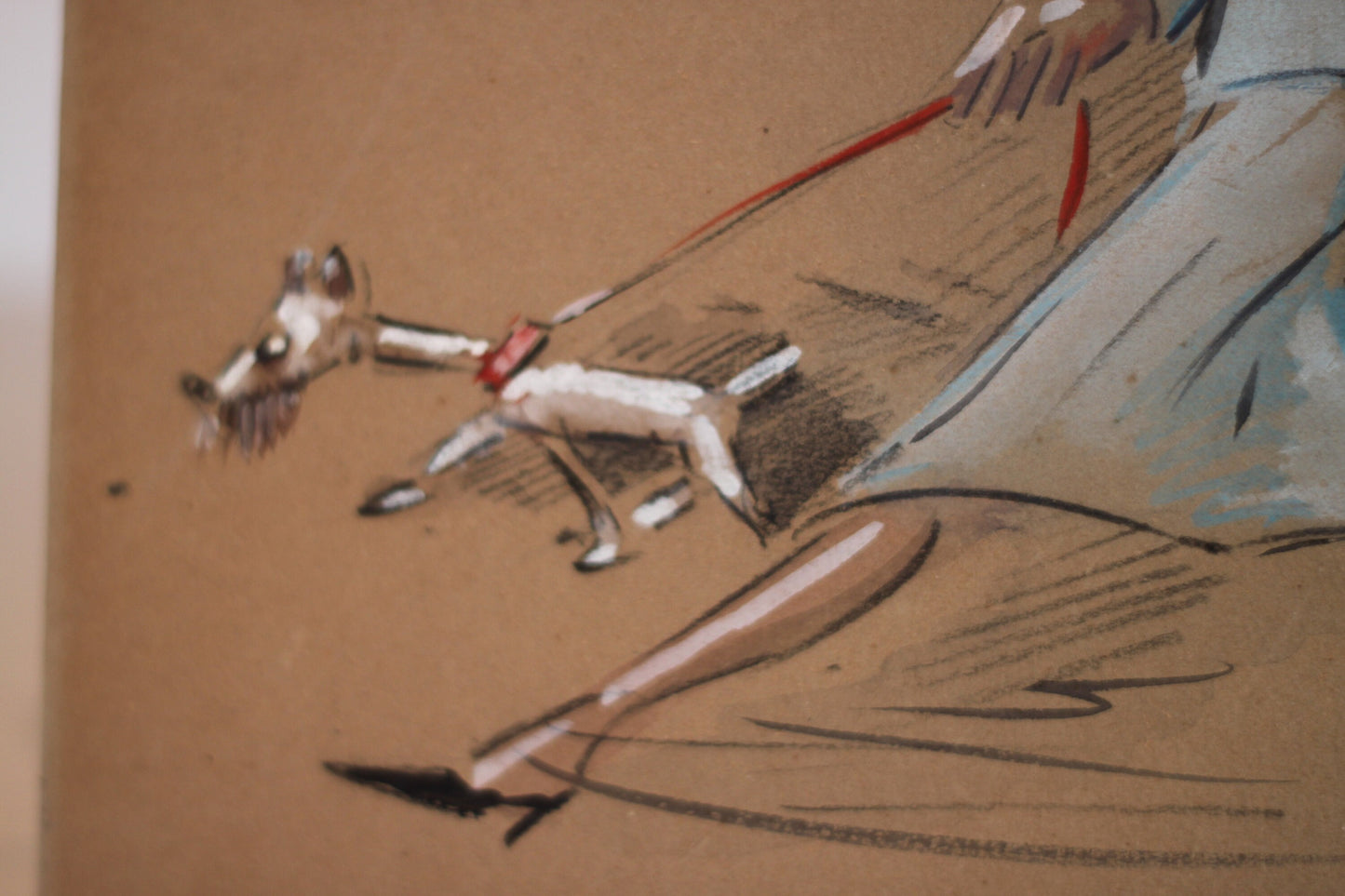 An original Painting on Card Attributed to G. Giuliani- Italian -1949 - Painted in Genoa Italy