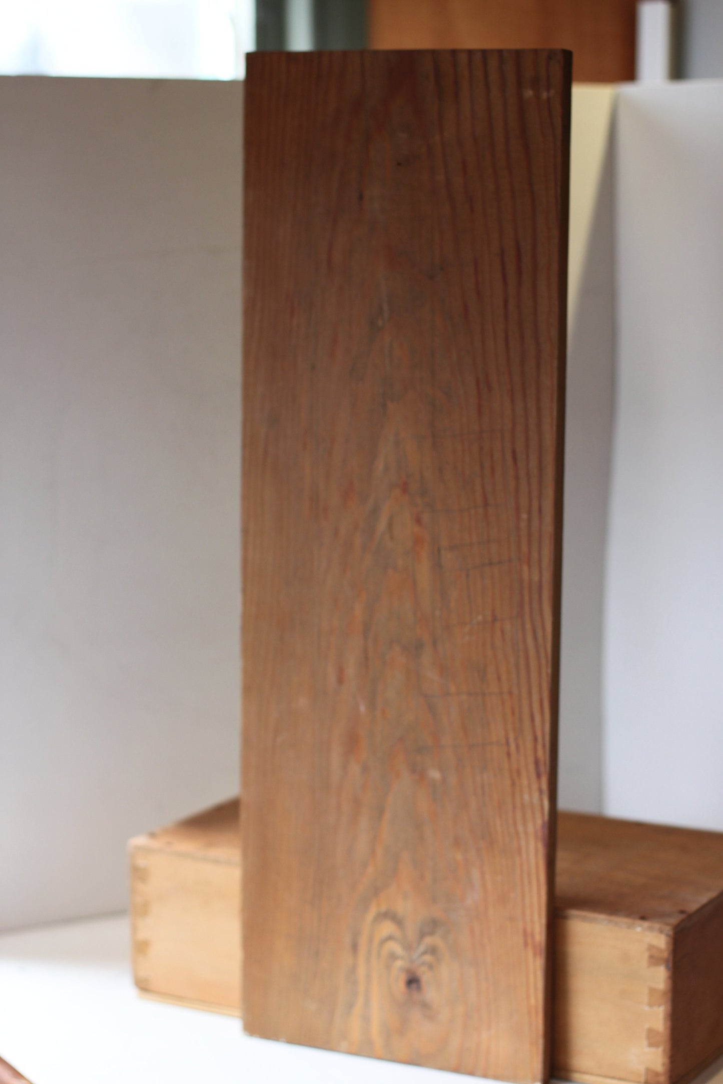An Unusual Piece of Original Hand Painted Folk Art - We Think it is Either Paint or Wood Stain Painted on Wood 61cm Tall