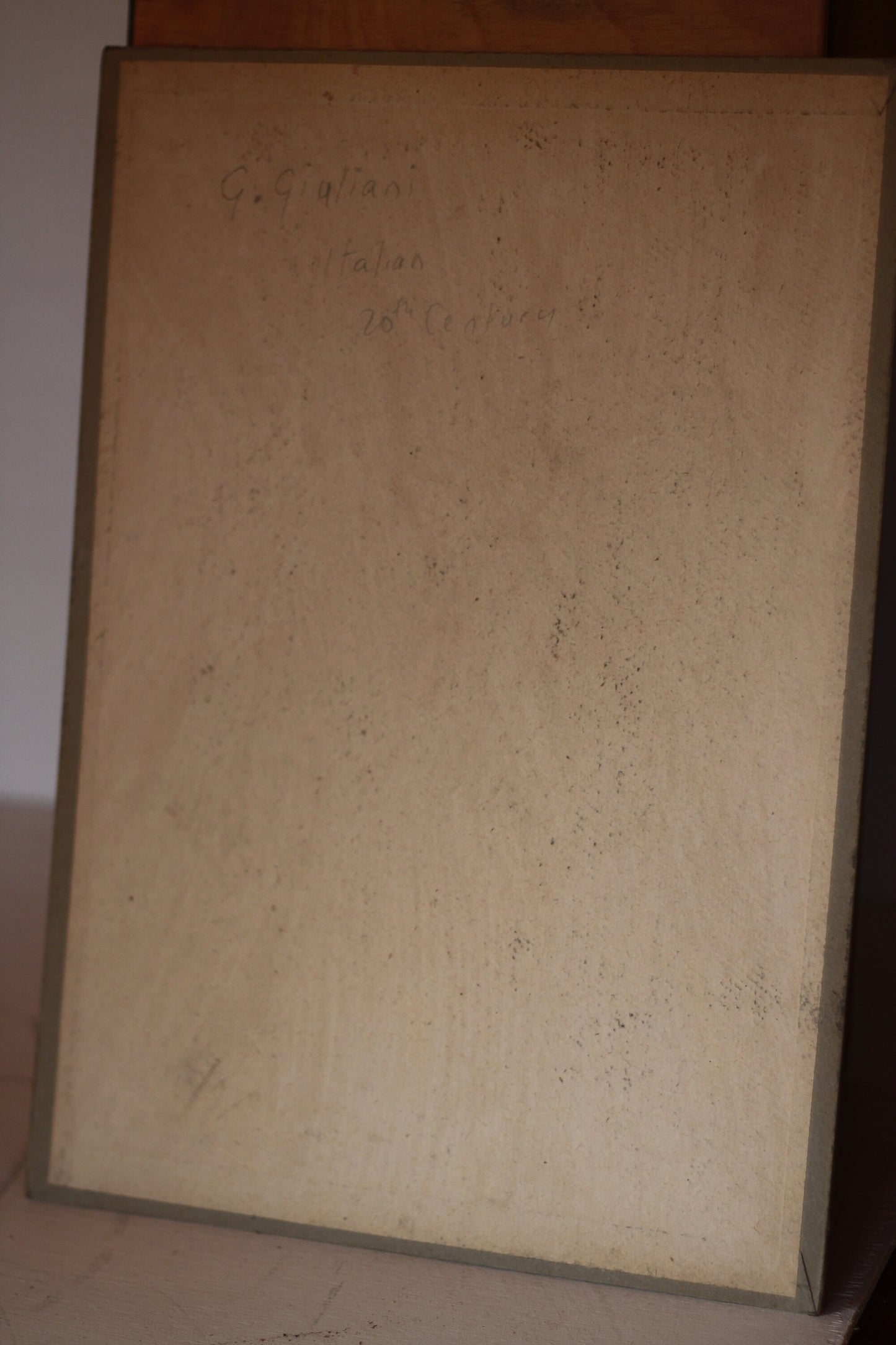 An original Painting on Card Attributed to G. Giuliani- Italian -1949 - Painted in Genoa Italy