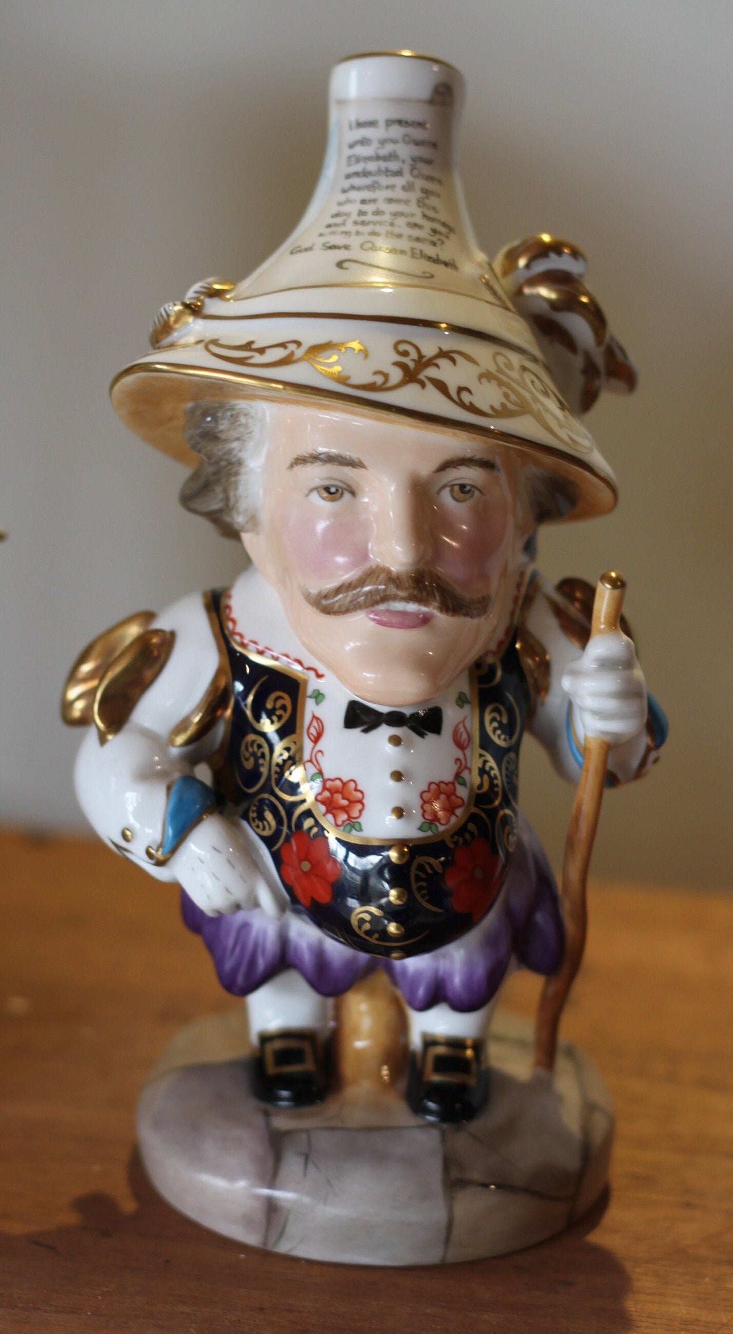 Two limited Edition 6 of 50 Boxed Royal Crown Derby Coronation Tall and Low dwarfs