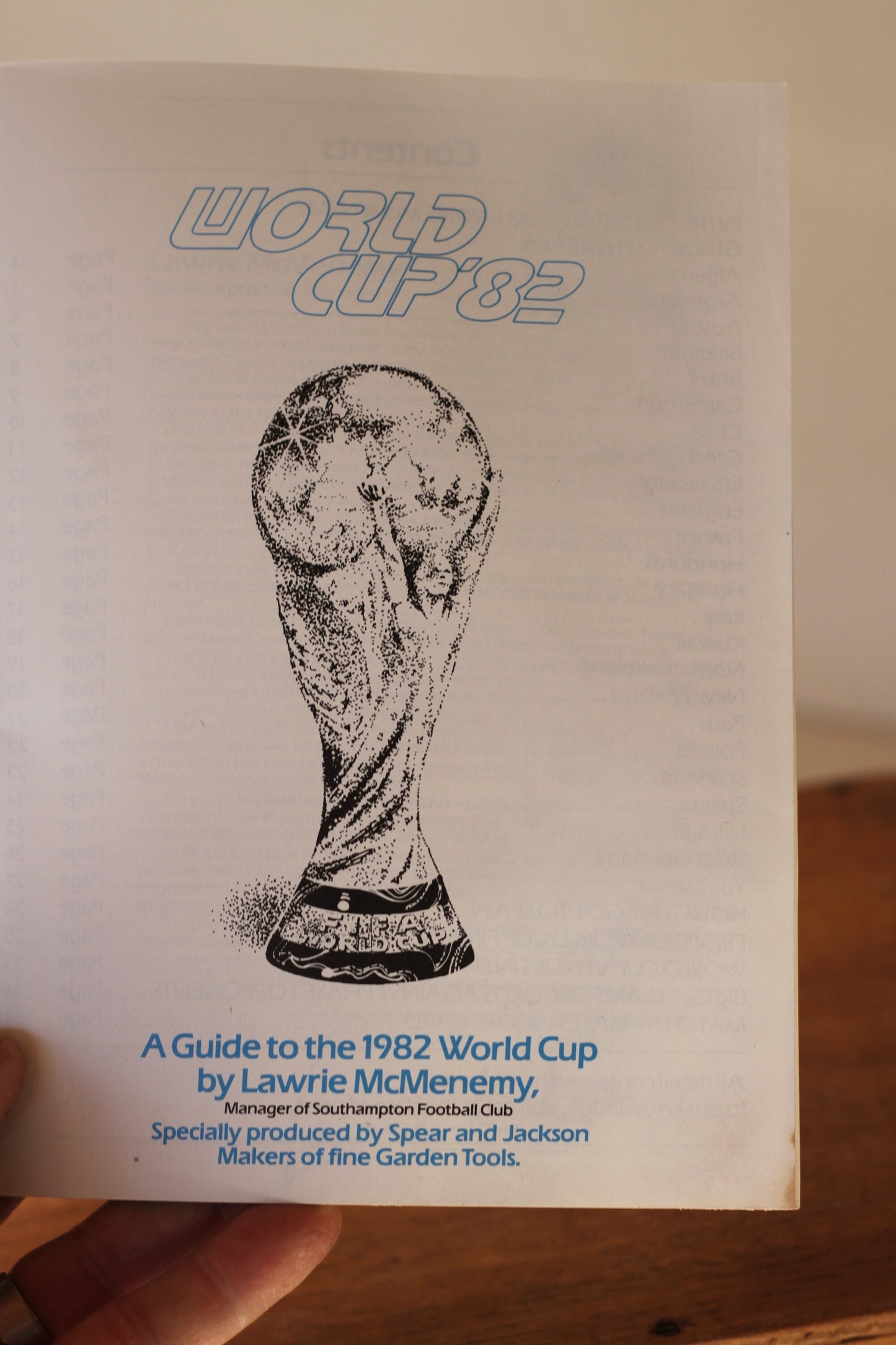 The Football World Cup 82 - The World's Winners guide to the 1982 World Cup by Lawrie McMenemy