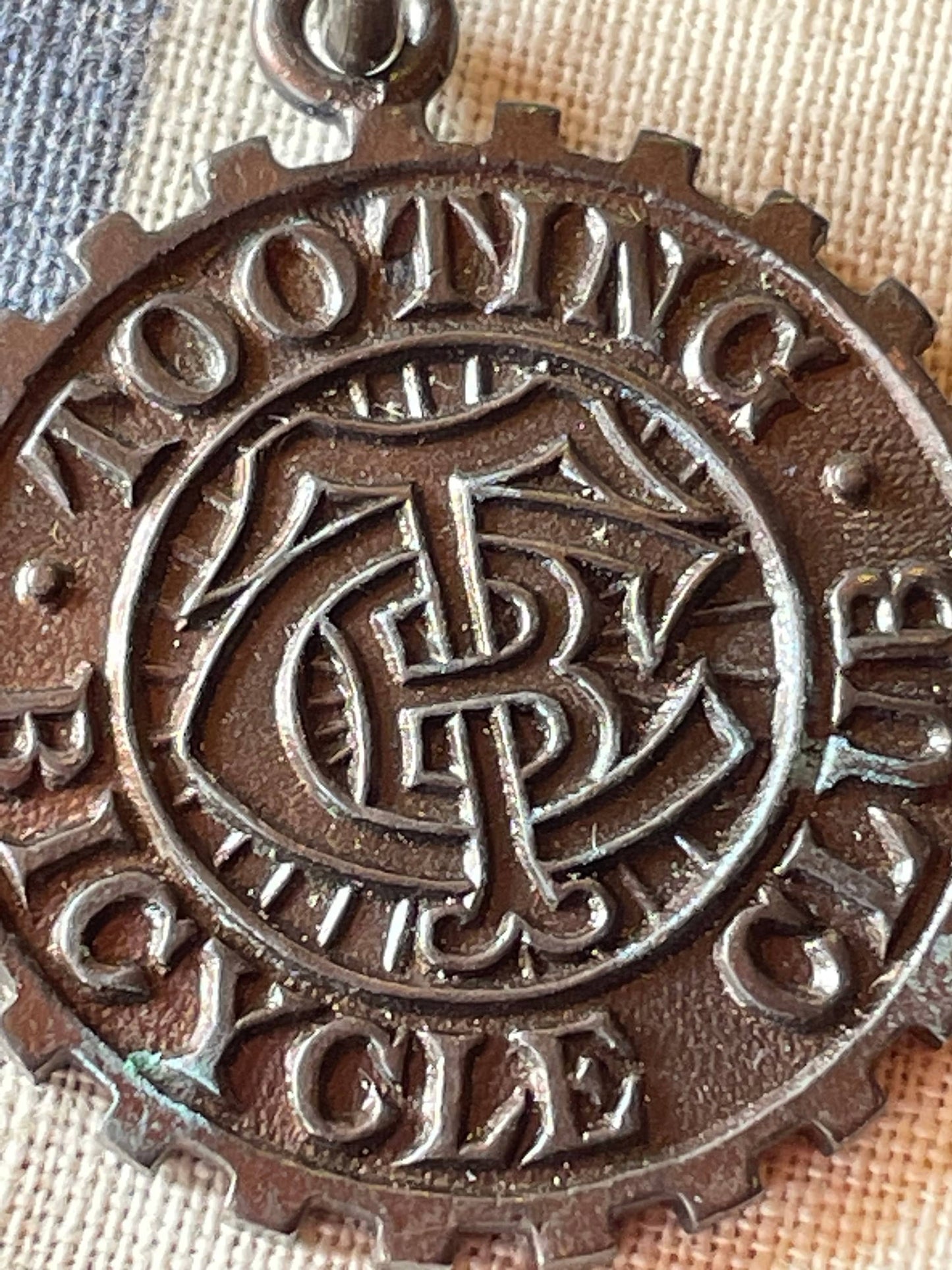 A Medallion Fob Awarded to A. Burnand For The 50 mile T.T. 2hr 28min 15sec 3rd May 1931 By The Tooting Bicycle Club London