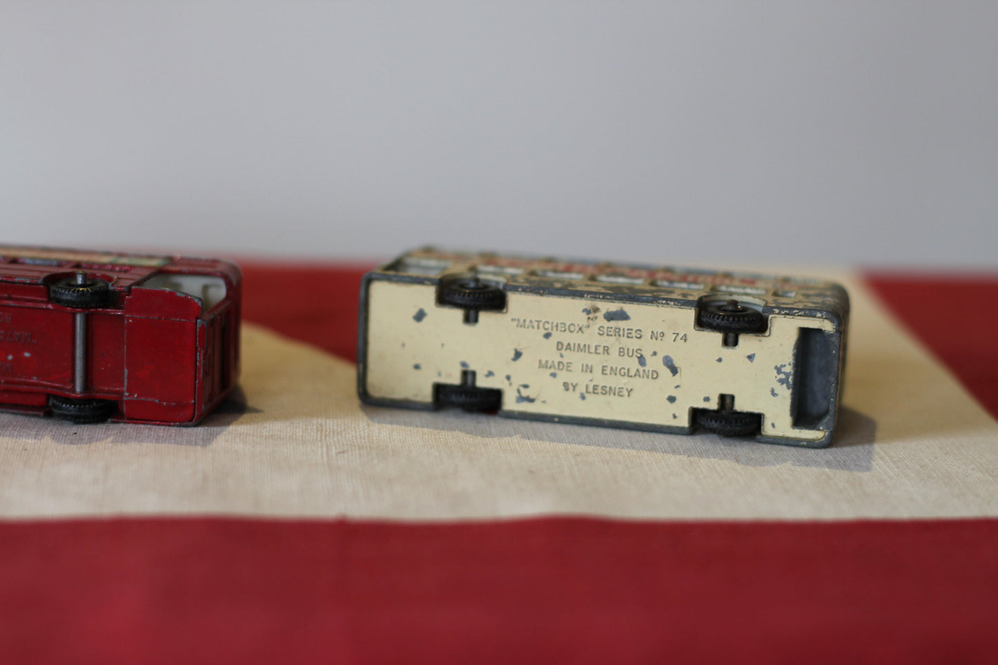 Three Lesney Double Decker Diecast 60's Toy Buses