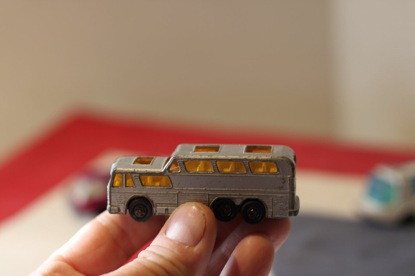 Three Diecast Lesney Toy Bus Vehicles From The 1960's and 70's