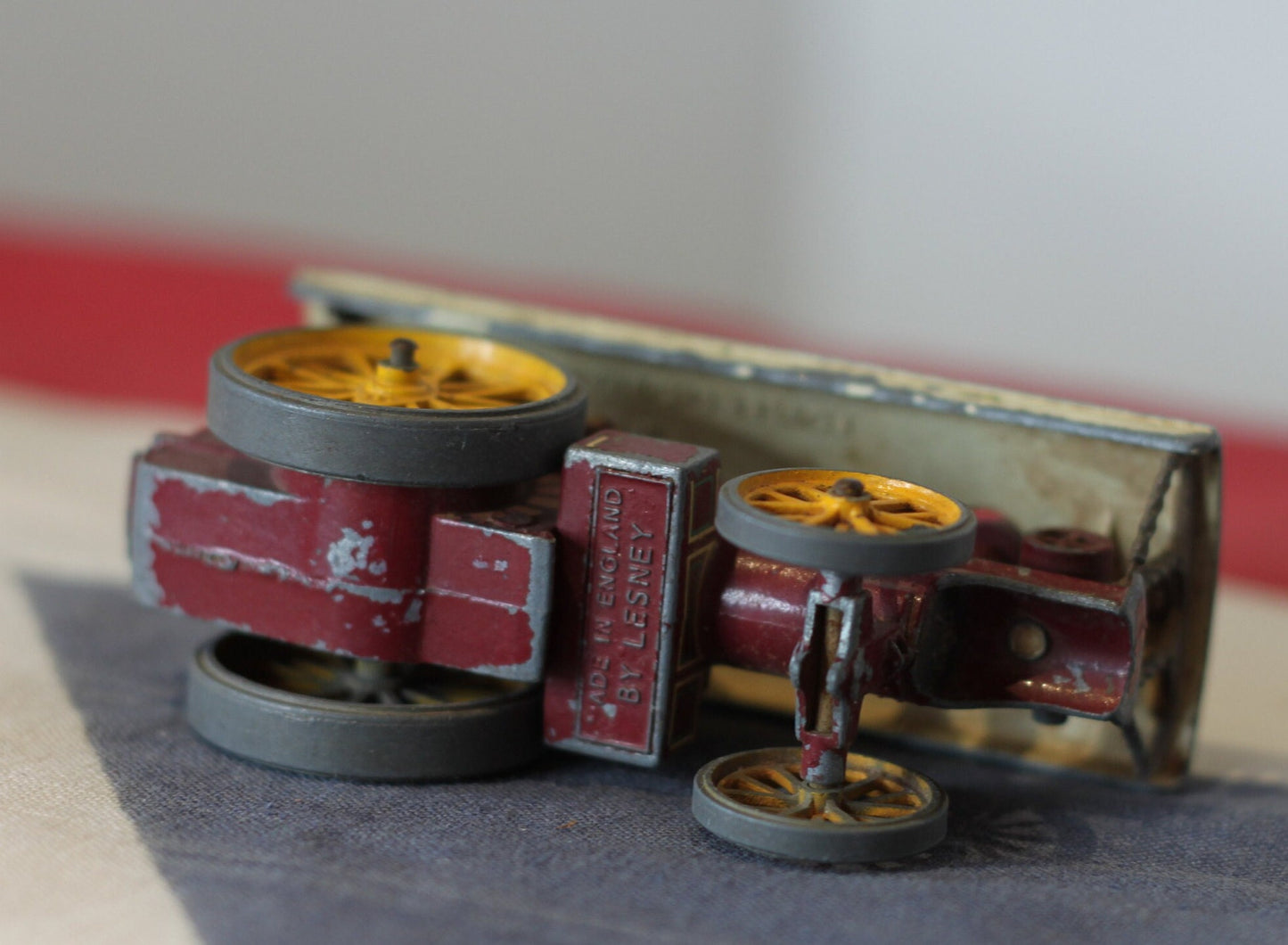 A Vintage Diecast Model of Yester Years no. 9 Fowler Showman's Engine by Lesney - in Original Unrestored Condition - 8cm Long