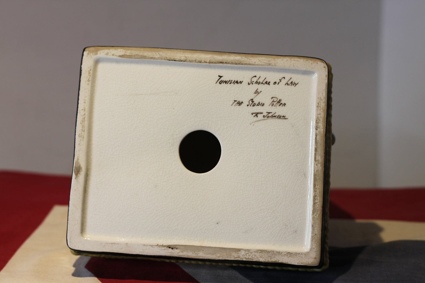 A Large Reg Johnson Studio Pottery Figure Titled Tunisian Scholar of Law, 20cm High