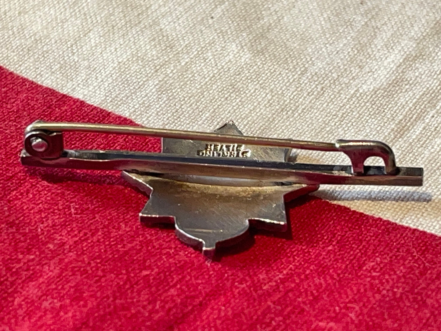 The Devonshire Regiment Military Unit Sterling Silver and Enamel Brooch 45mm long