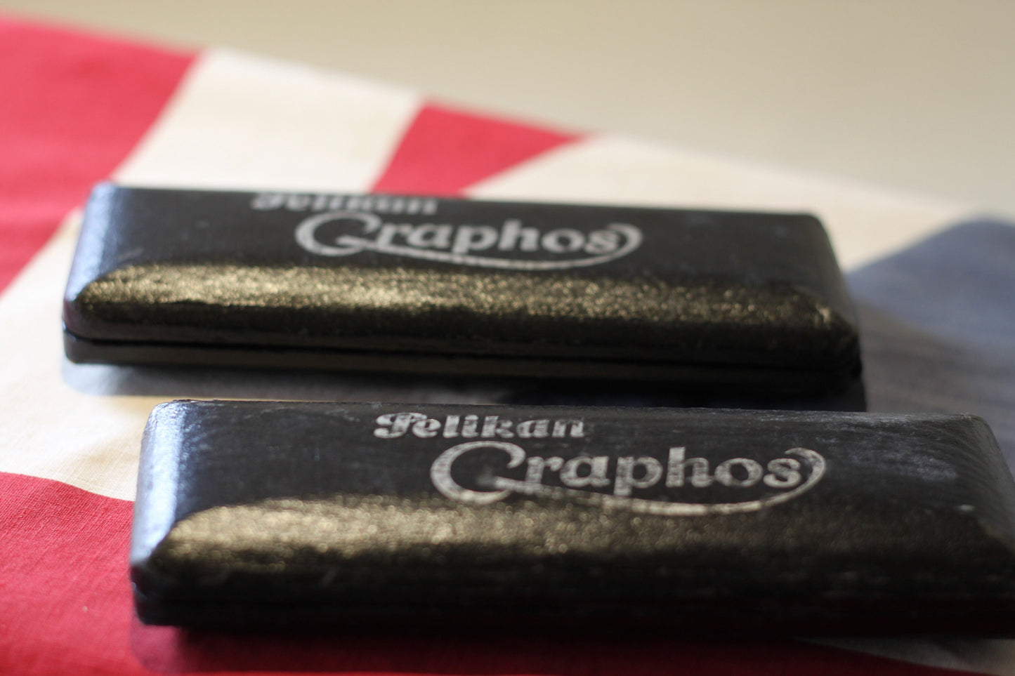 Two Vintage Pelikan Graphos Calligraphy Dip Sets With Blue Velvet Lined Fitted Cases
