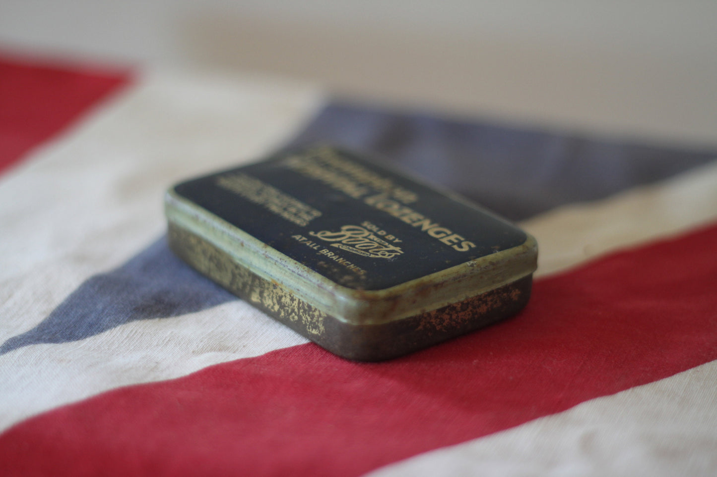 A Vintage Brompton Hospital Lozenges Tin Sold by Boots 8x5.5x1.5cm