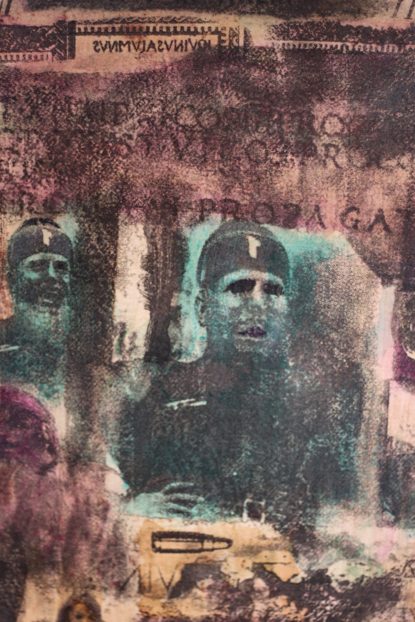 An Original Italian Surrealist Mixed Media Unframed Piece of Art on Thick Gauge Paper- Signed M.E Maggioni 76x57cm