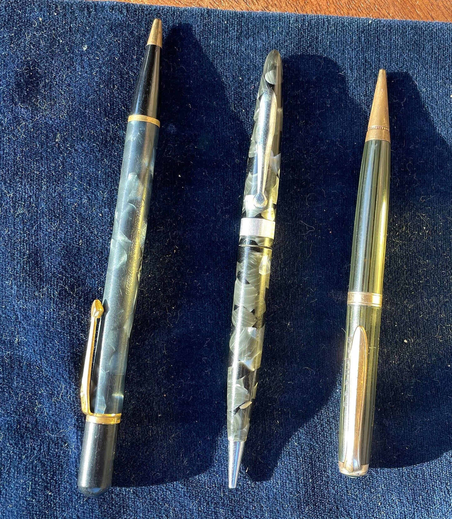 Vintage Pen & Pencil Set – Conway Stewart Nippy, Sheaffer Silver Pearl, Faber-Castell 189 Degussa – Collectors 1930s–50s
