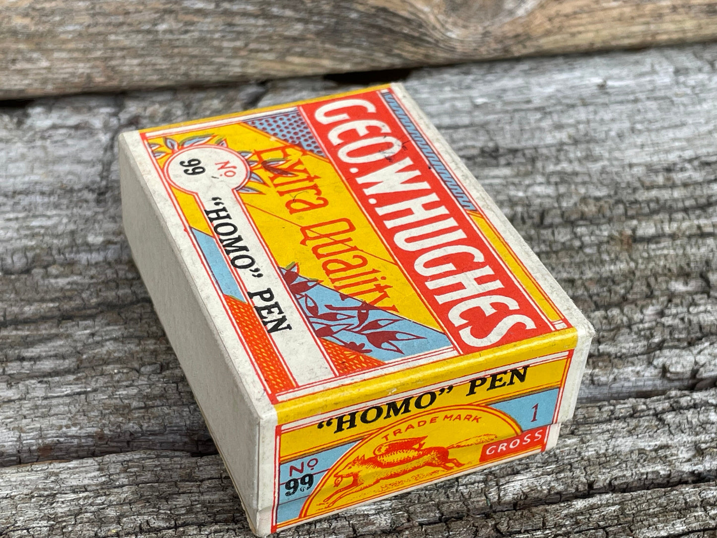 A Vintage Unopened Full Box of GEO.W.Hughes Extra Quality Homo Pen no. 99 Pen/Calligraphy Nibs - 1 Gross (144 nibs)