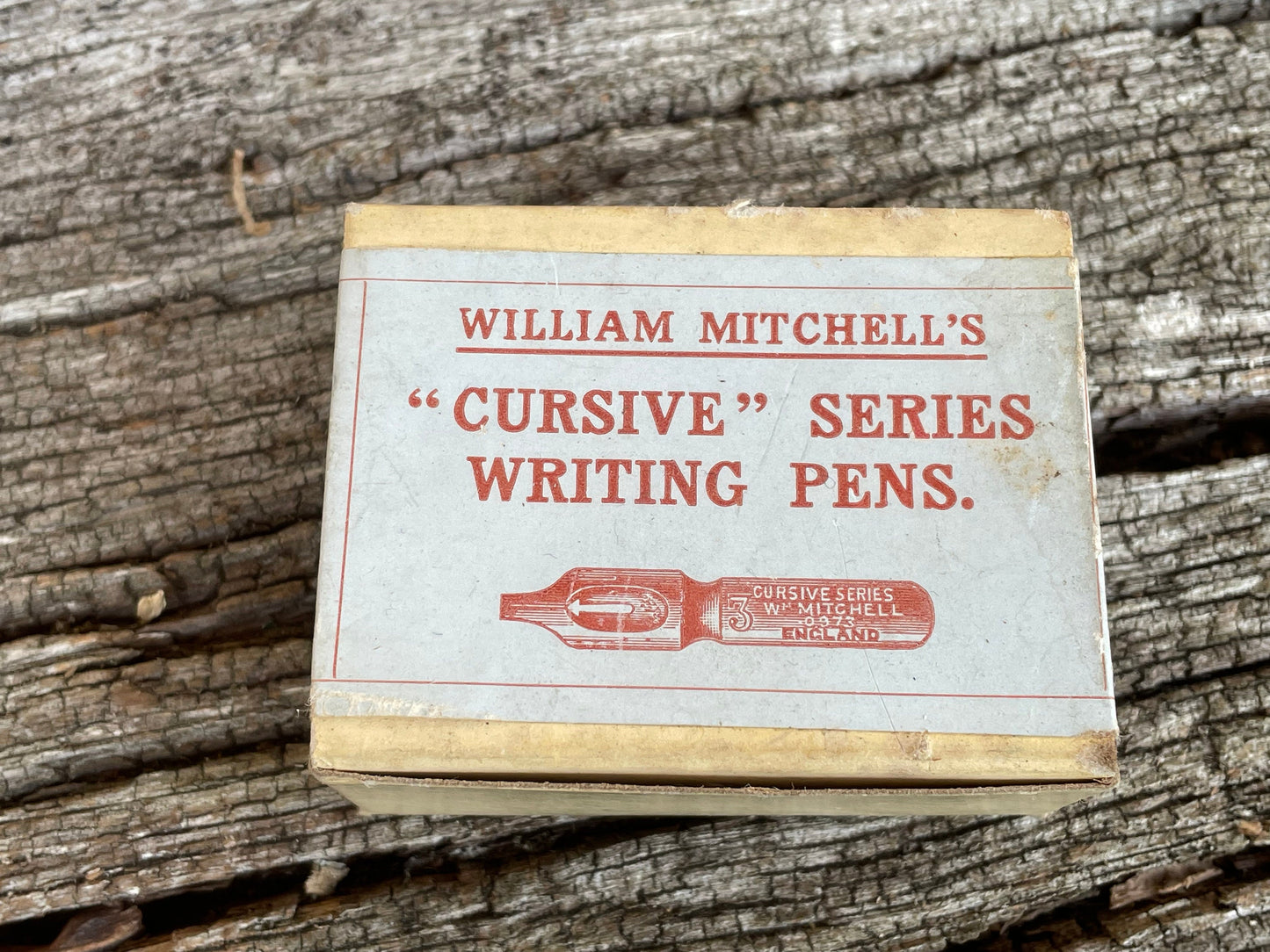 A Vintage Opened, Almost Full Box of Cursive Series Writing/Calligraphy Pens Nibs by William Mitchell's -L.C.C 23061 Size 3