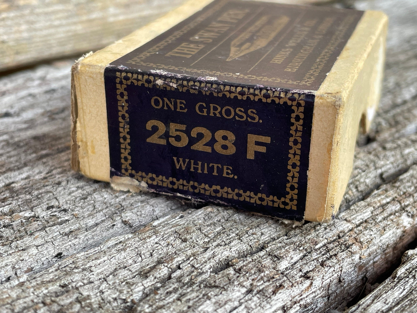 A Vintage Opened Box of The Swan Pen Nibs by Hinks Wells & Co - 44 No. 2528 F
