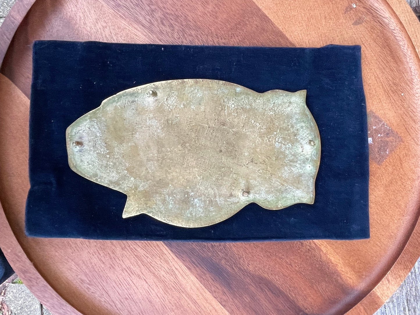 A Vintage Piece of Brass Kitchenalia in The Form of an Owl Trivet 20cm Long c1920'S