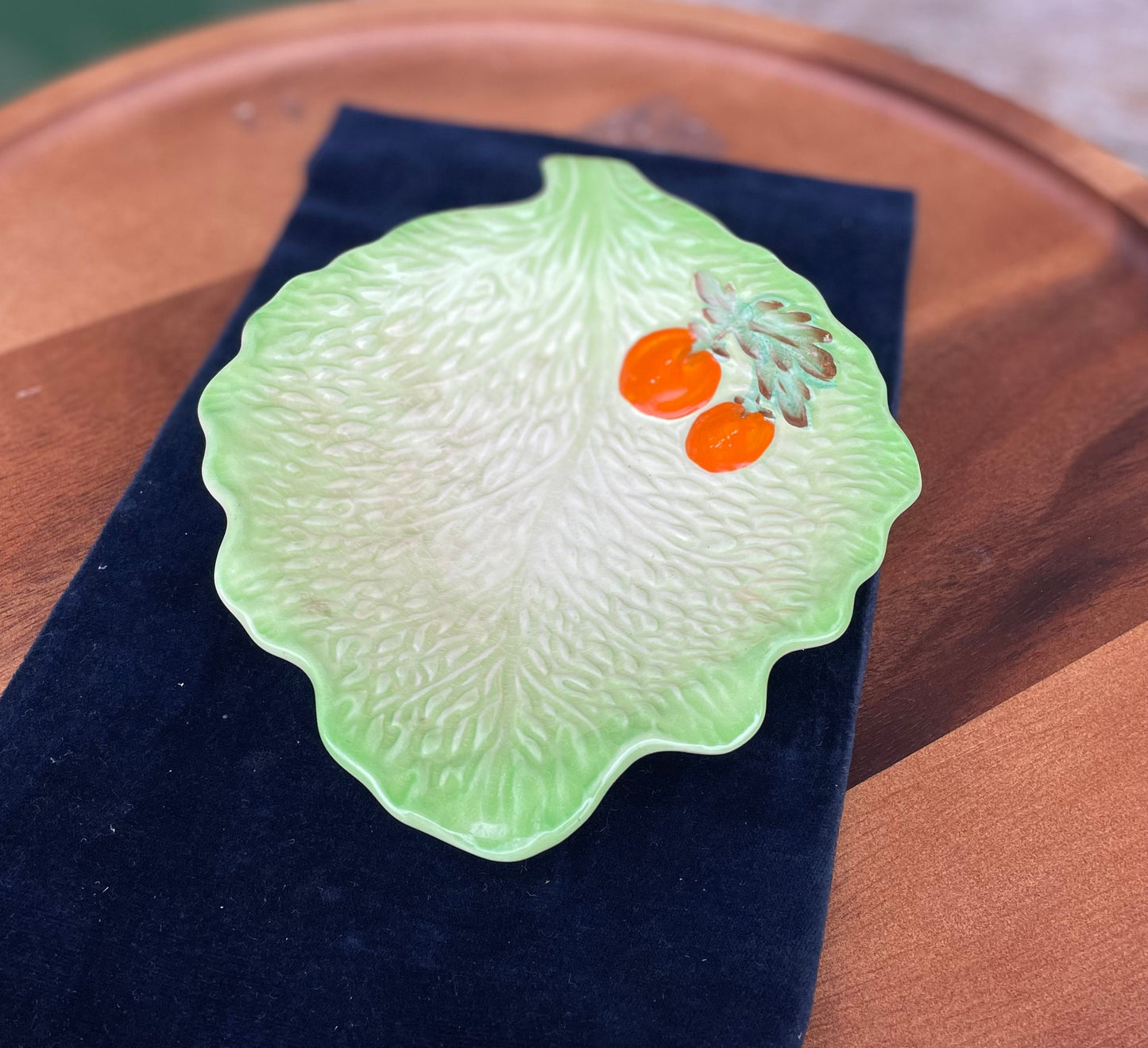 A Vintage 1950's Beswick Ware no. 214 Lettuce Leaf and Tomato 19cm Long