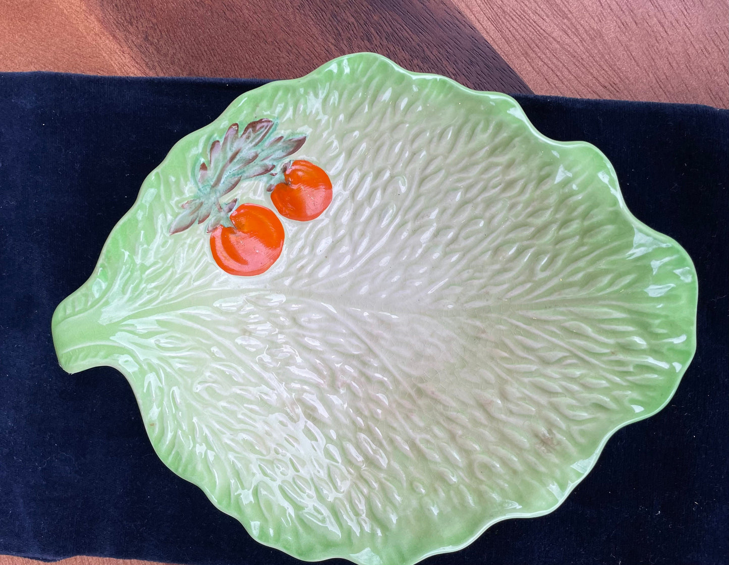 A Vintage 1950's Beswick Ware no. 214 Lettuce Leaf and Tomato 19cm Long