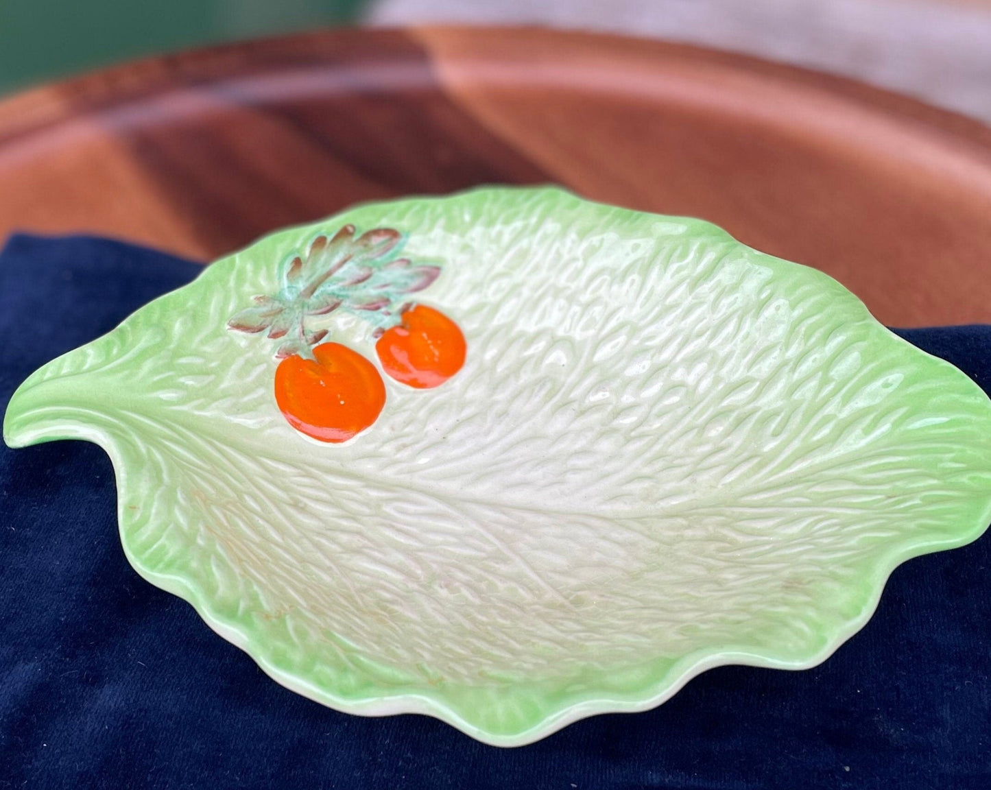A Vintage 1950's Beswick Ware no. 214 Lettuce Leaf and Tomato 19cm Long
