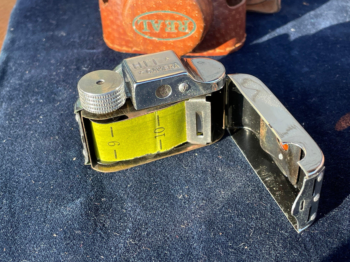 Miniature HIT Spy Camera in Original Leather Case - Camera 5.5cm Wide