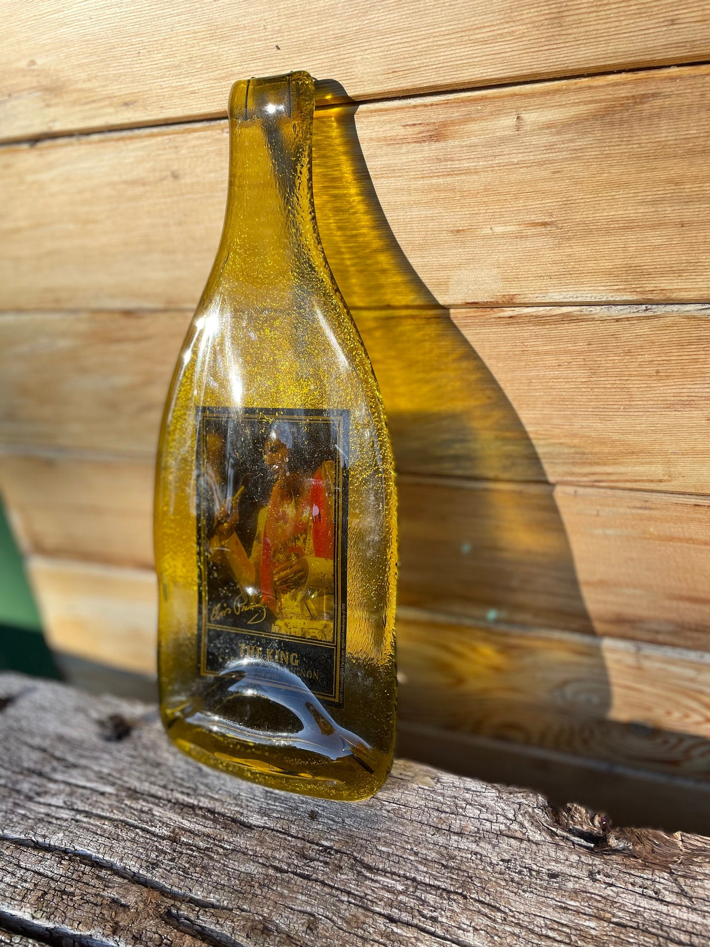 A Piece of Vintage Elvis Presley Memorabilia - Elvis captured in a 2001 The King Cabernet Sauvignon California wine bottle - 31cm tall