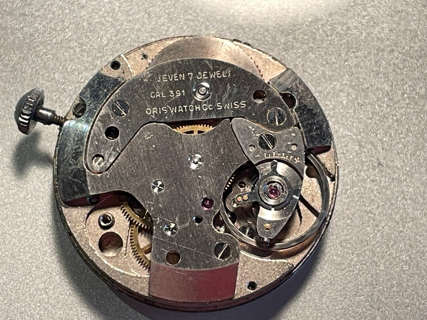 A Working Vintage Swiss Made Seven Jewel Cal. 391 Oris Wristwatch 33mm Diameter Face c1960's