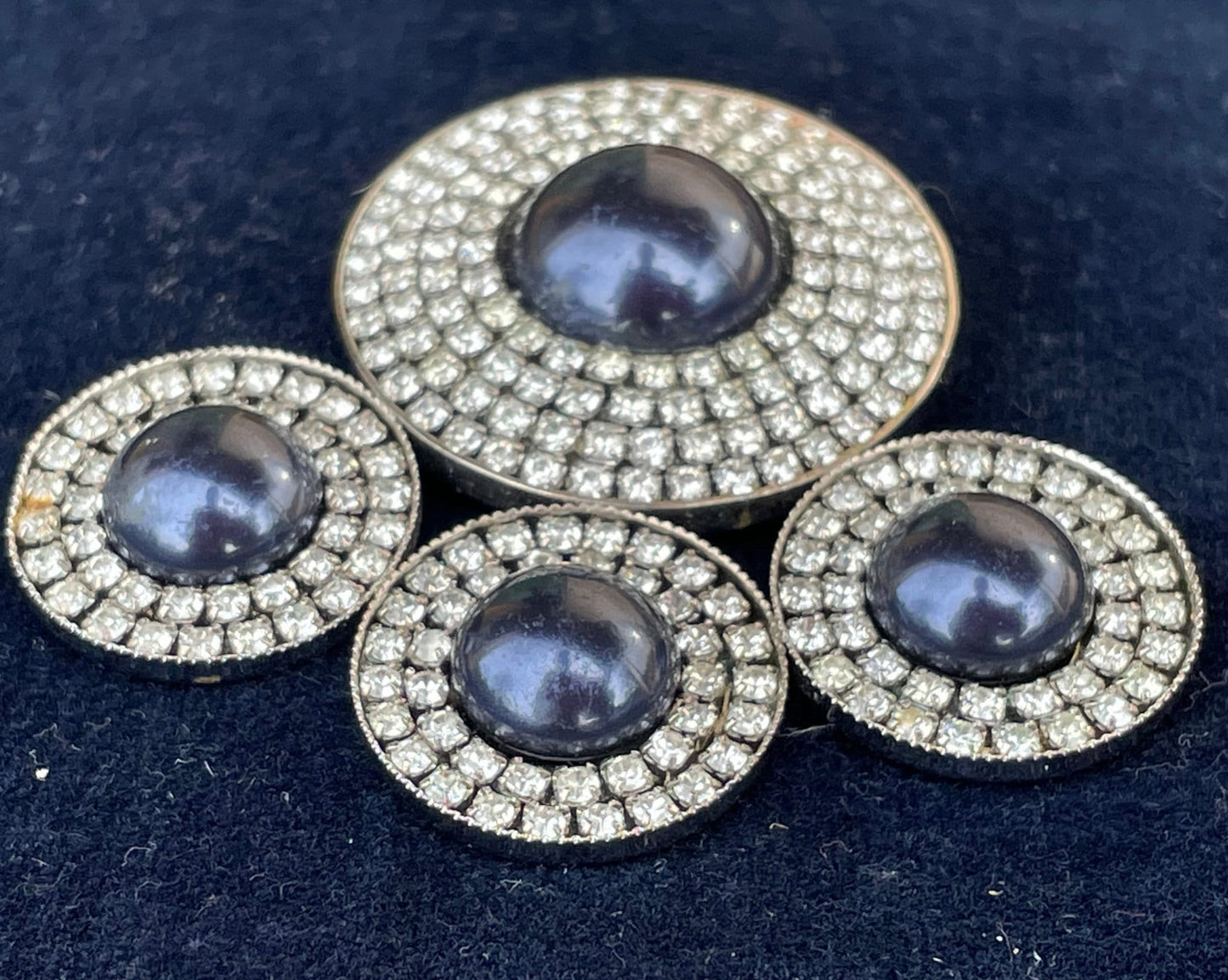 Atelier Swarovski Karl Lagerfeld Pendant – Vintage Crystal & Cabochon Couture Necklace Charm, Collectible Designer Jewellery 55mm