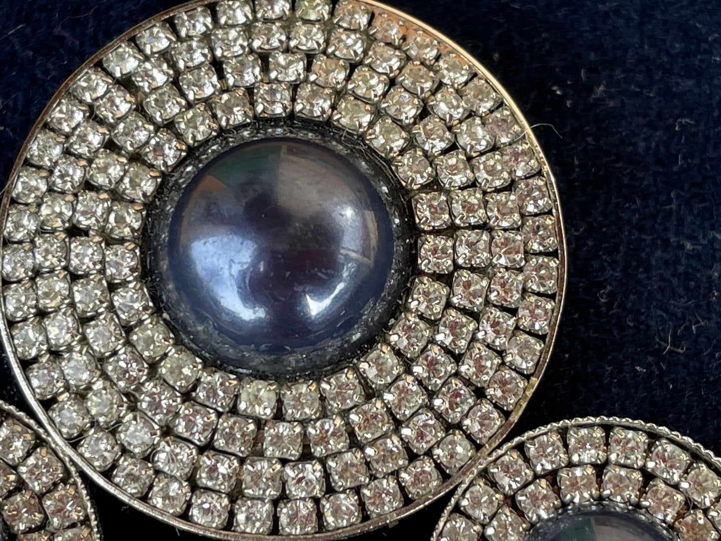 Atelier Swarovski Karl Lagerfeld Pendant – Vintage Crystal & Cabochon Couture Necklace Charm, Collectible Designer Jewellery 55mm