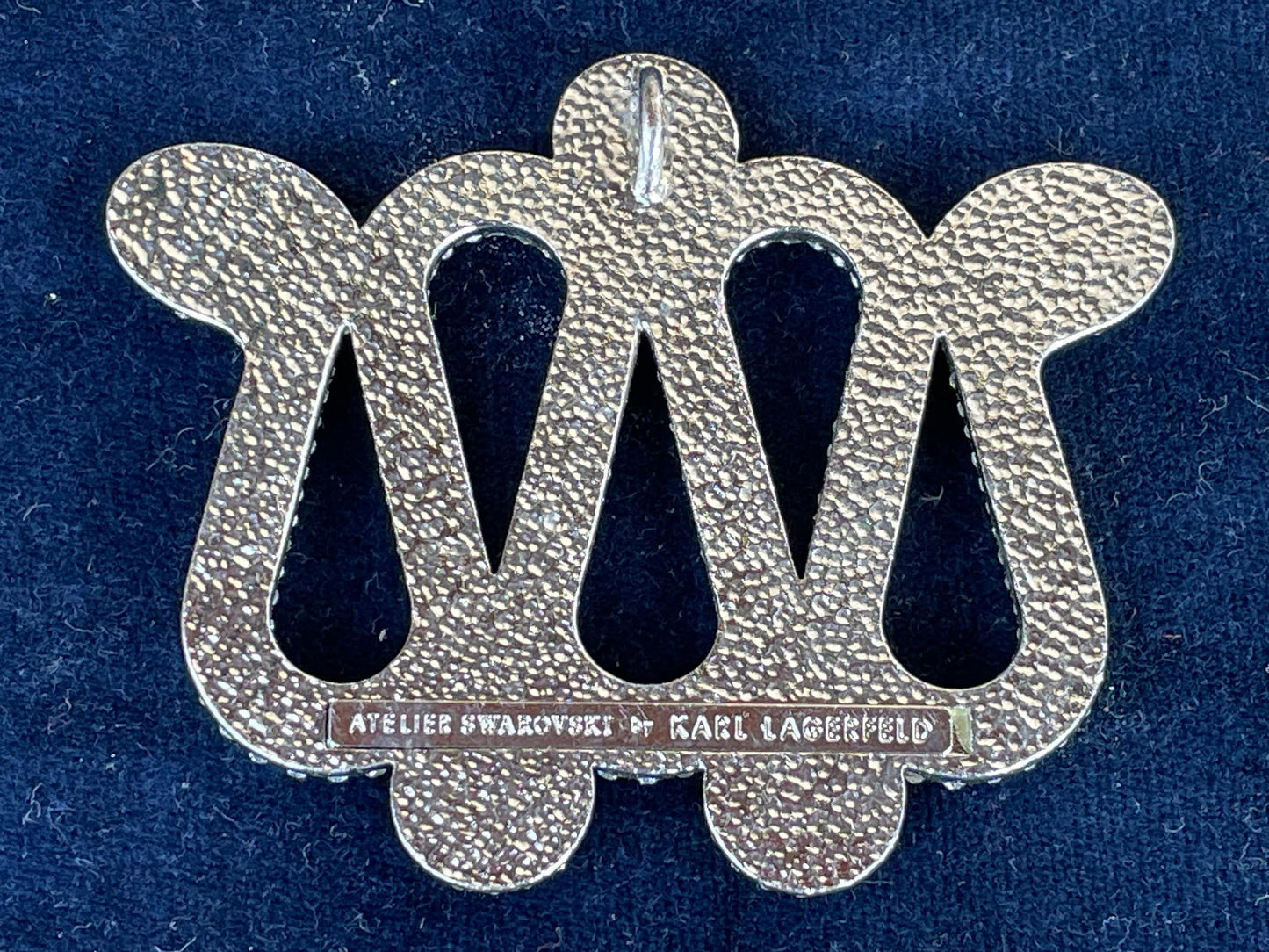 Atelier Swarovski Karl Lagerfeld Brooch Pendant – Crystal & Cabochon Vintage Designer Statement Pin, Collectible Couture Jewellery