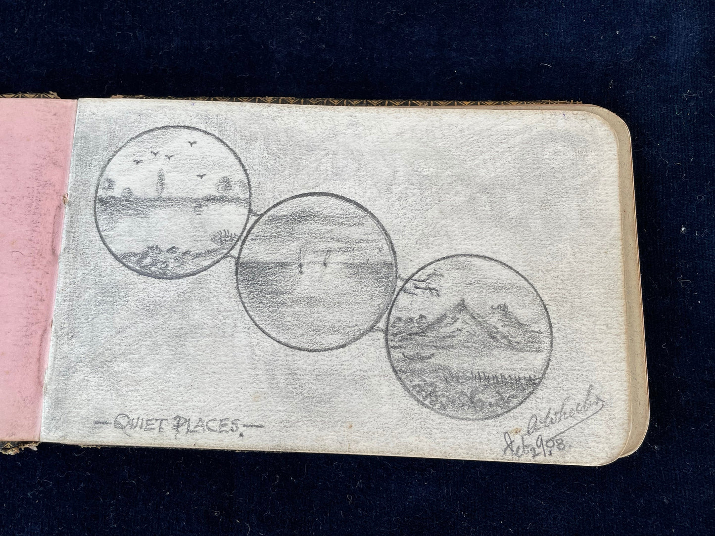 An Edwardian sketch book with poetry, music, paintings, drawings, signatures and quotes etc